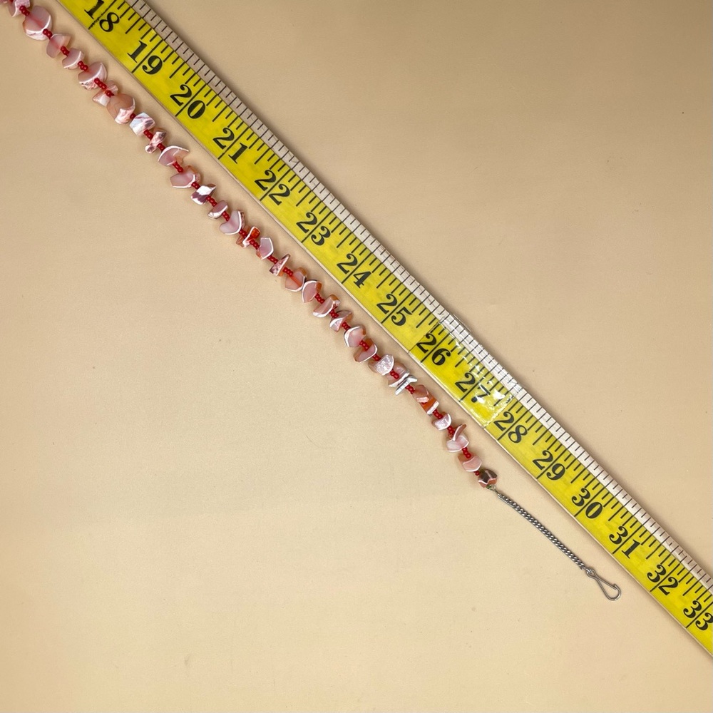 Beautiful Unsigned Salmon Color Shell Nugget Seed… - image 7